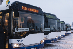 Rīgas satiksmes autobusi ceļā uz Čerņihivu 