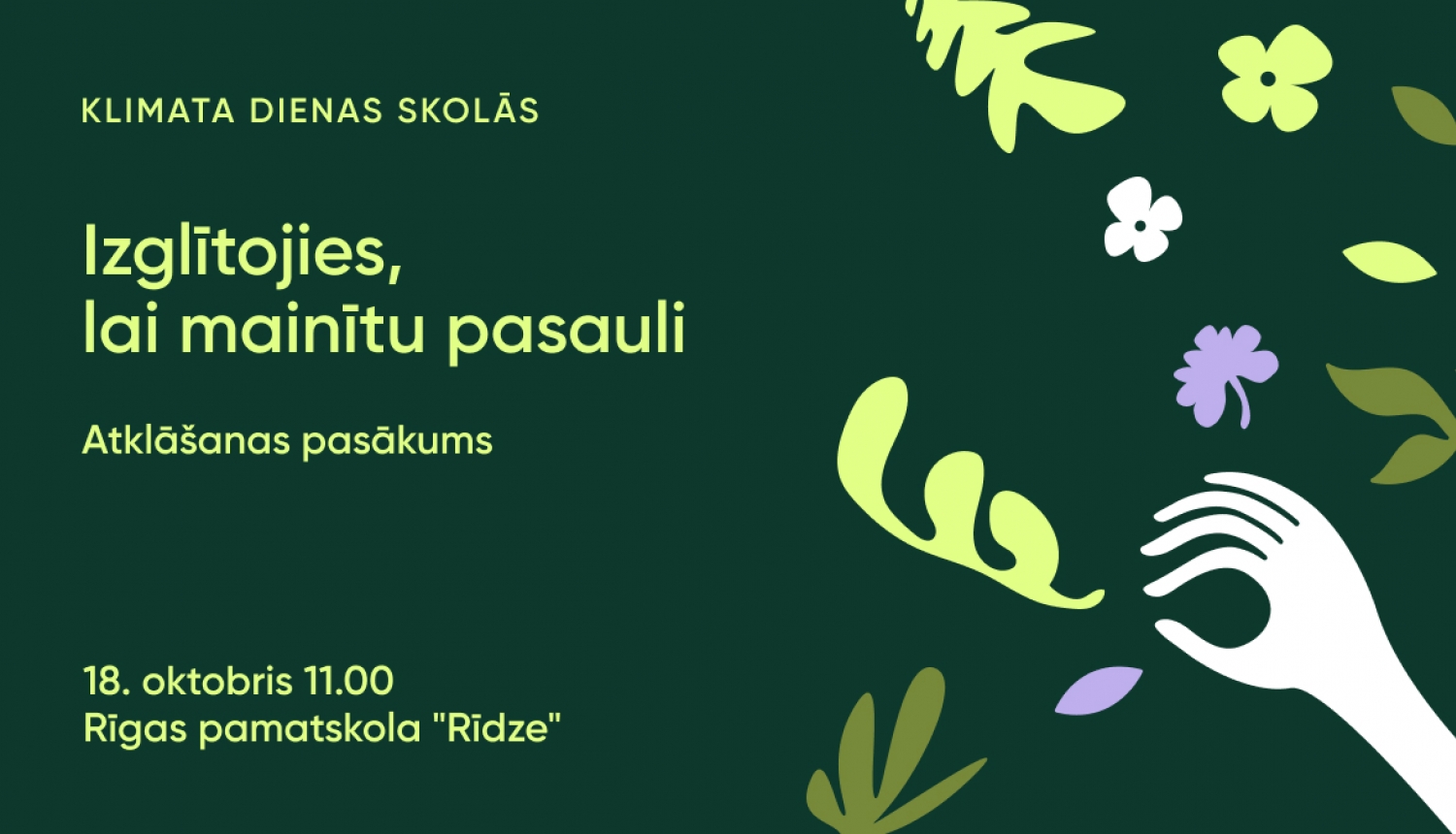 Klimatu dienas atklāšanas pasākuma vizuālis